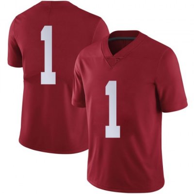 NCAA Men's Alabama Crimson Tide #1 Ben Davis Stitched College Nike Authentic No Name Crimson Football Jersey HJ17V25LN